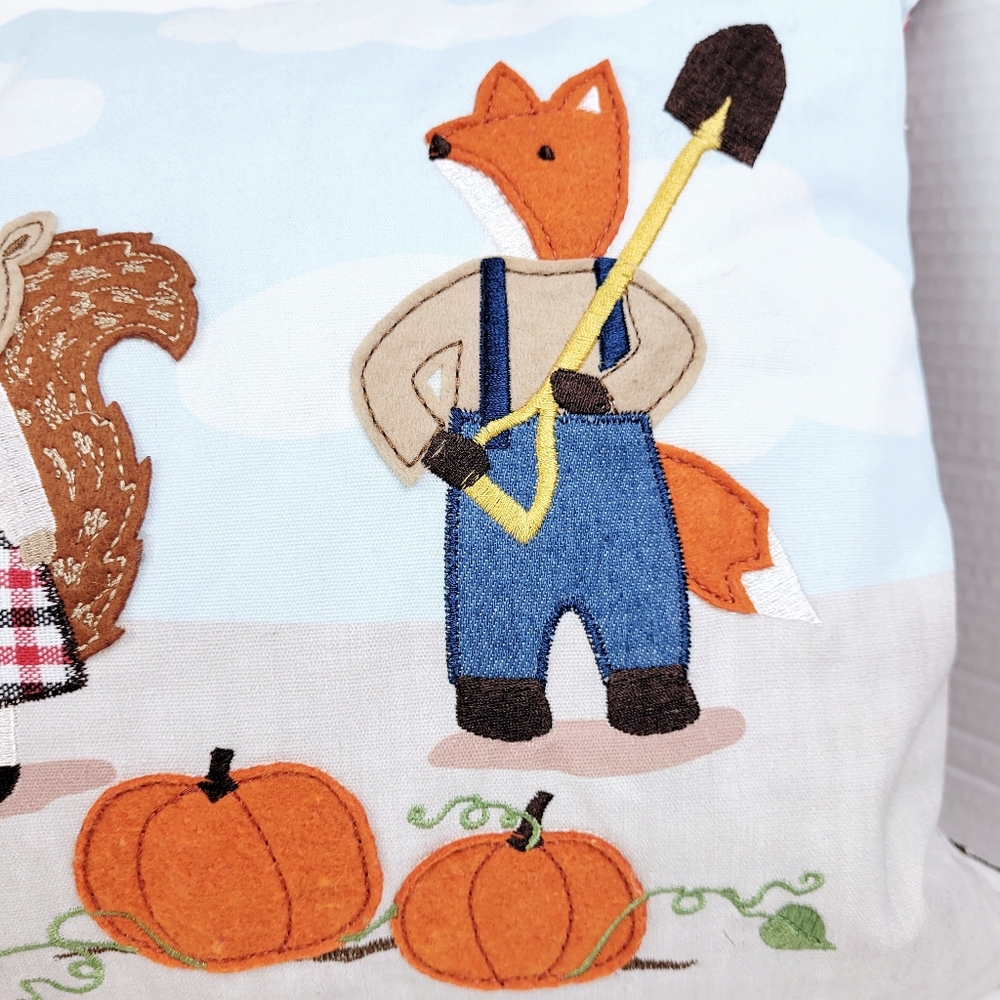 Isaac Mizrahi~Anthropomorphic Farm Animal~Thanksgiving Fall Pumpkin Pillow 23"×1 - Picture 5 of 11